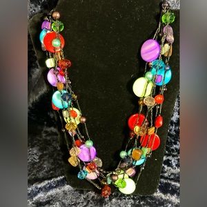 Premier Designs vibrant multi color Necklace.